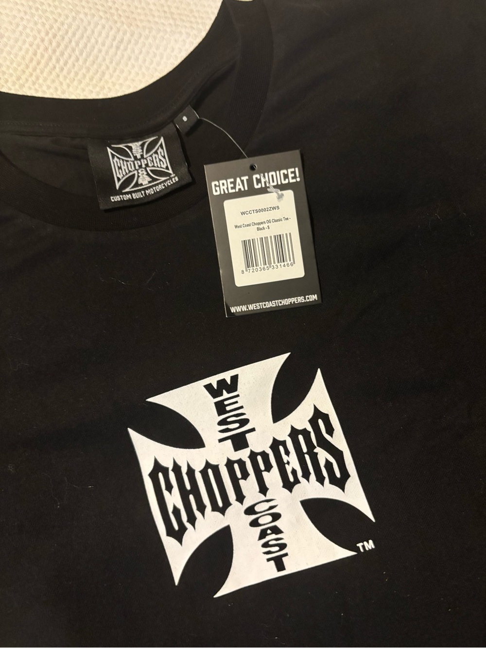 NWT West Coast Choppers Black Short Sleeve Logo T-Shirt